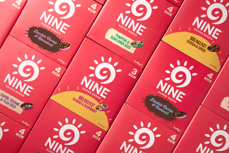 9Nine零食品牌logo設計，食品包裝設計