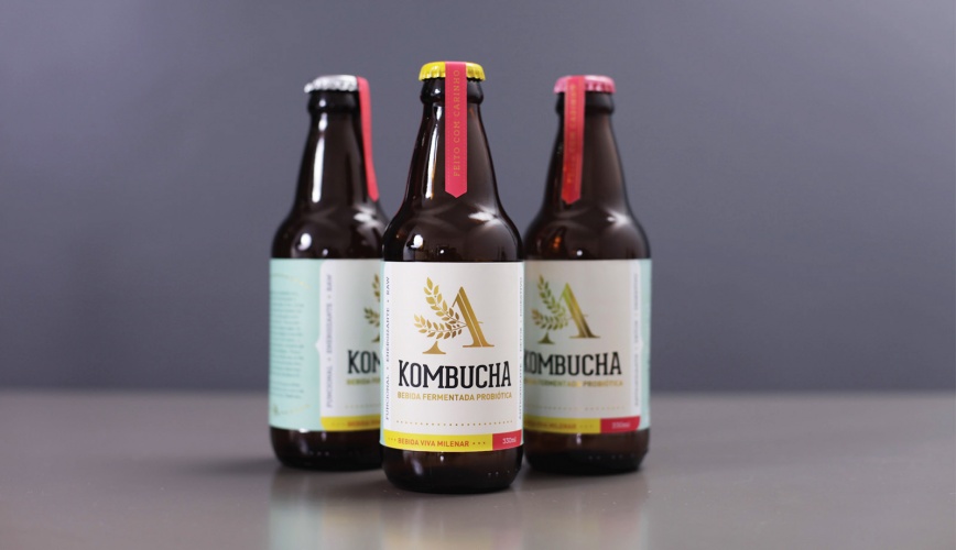 飲料品牌AinaKombucha品牌設計和產品包裝