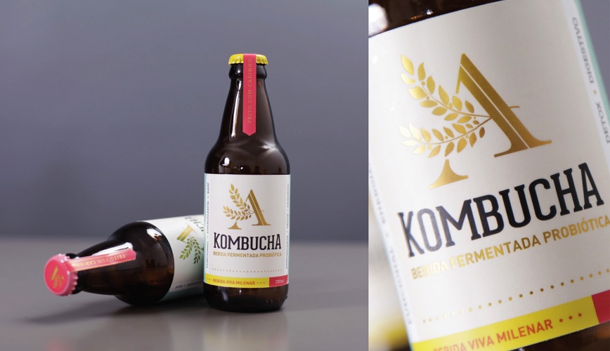 飲料品牌AinaKombucha品牌設計和產品包裝